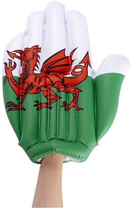 Inflatable Blow Up Welsh Flag Glove Hand