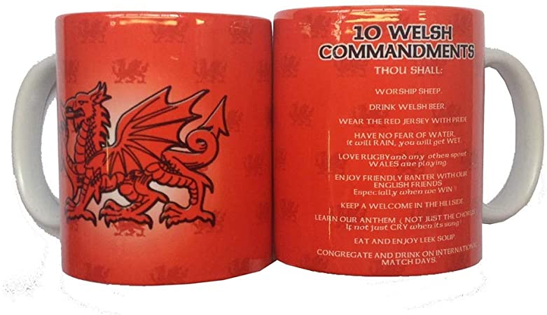 Wales Welsh 10 Commandments Ceramic Mug