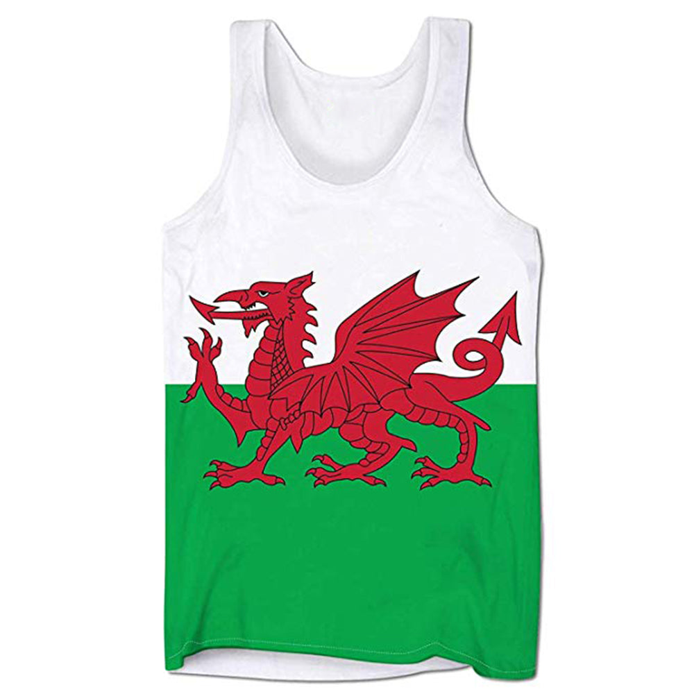 Welsh Flag Cotton Vest Top