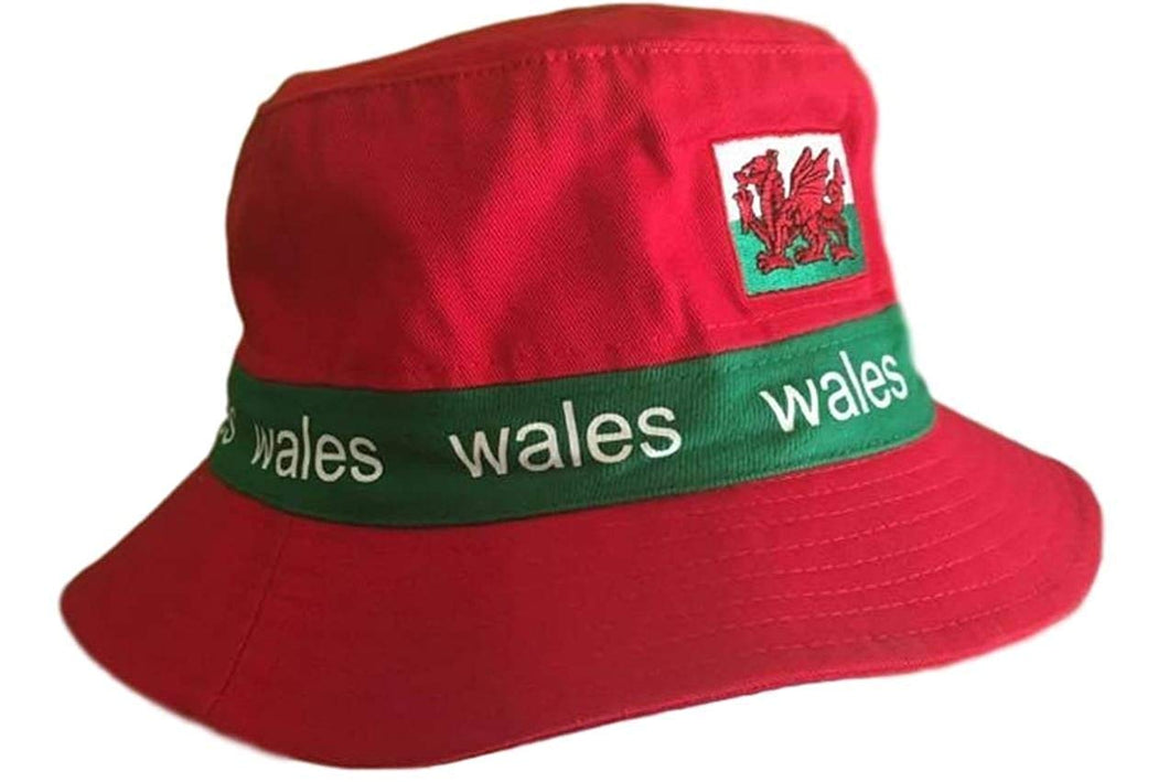 Wales Welsh Flag Bucket Hat - In Red