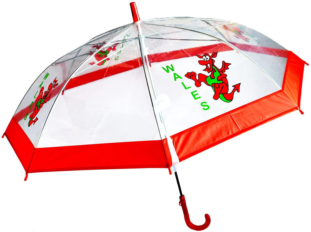 Kid's Wales Welsh Dragon Umbrella with Whistle