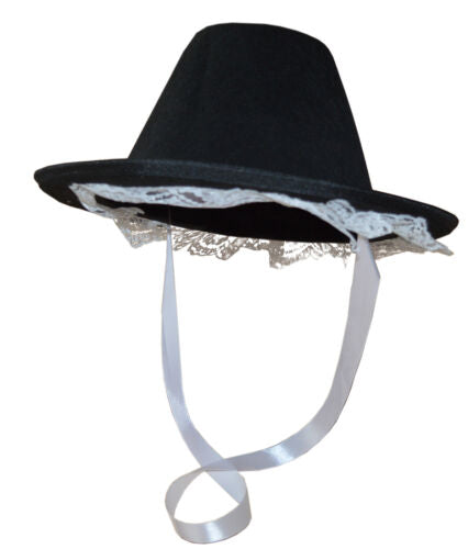 Children's Girls Traditional Welsh Lady St. David's Day Bonnet Hat Tall Bonnet
