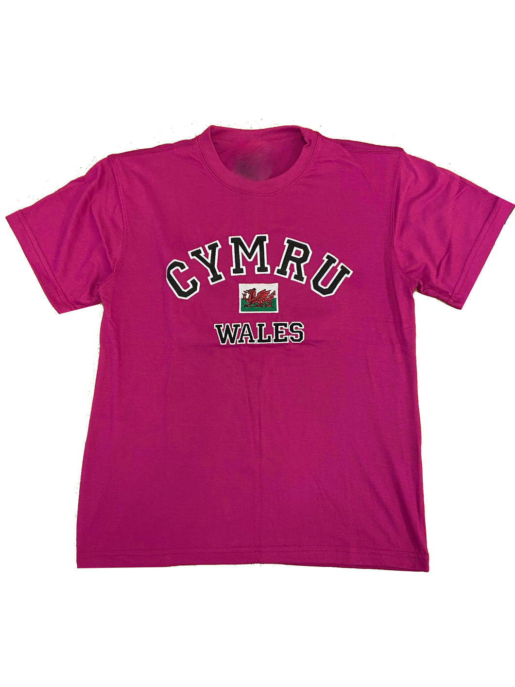 Billie Varsity Cymru Jersey T Shirt Top - in Hot Pink