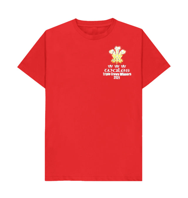 Wales Triple Crown Tee T-Shirt - In Red