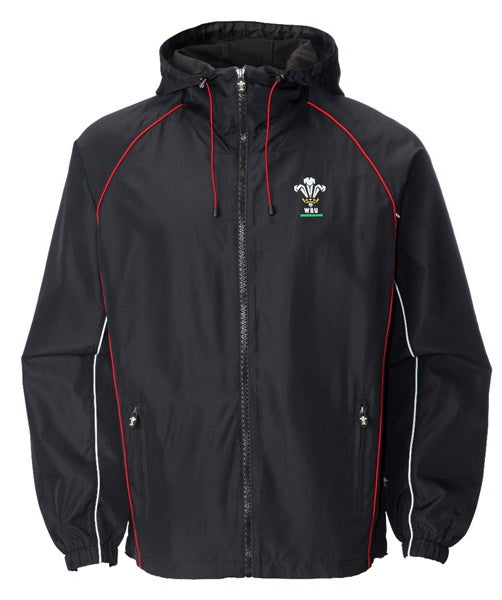 Kid's Official Rugby WRU Welsh Waterproof Jacket Coat in Black