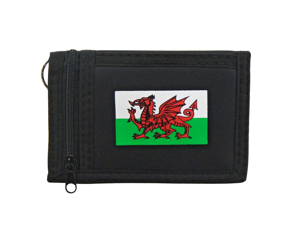 Wales Cymru Printed Tri-fold Keychain Wallet