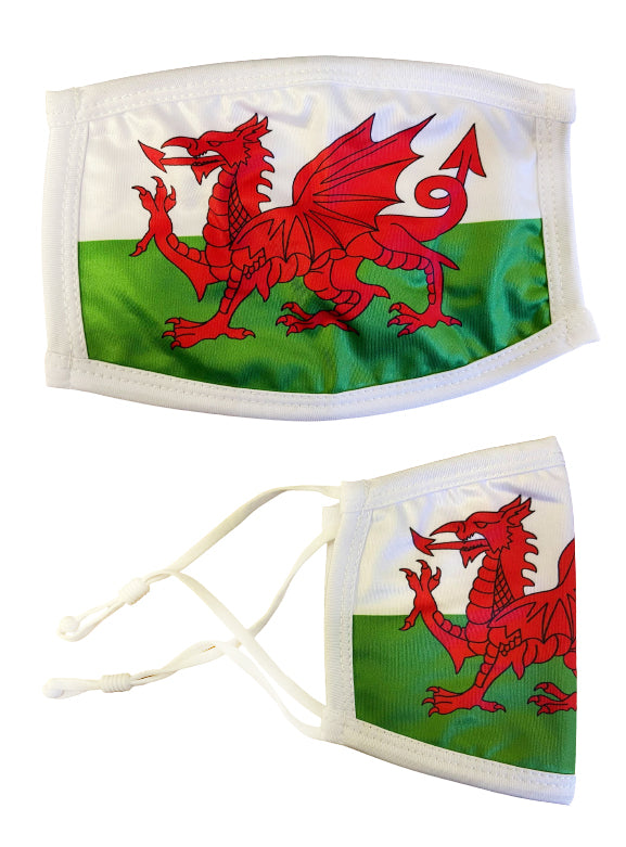 Adjustable Wales Fashion Face Mask - in White