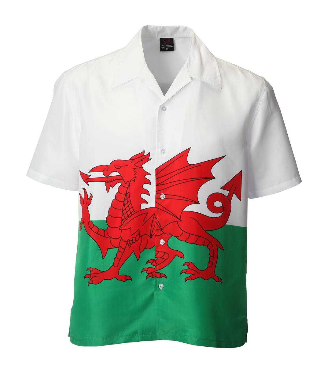Wales Welsh Flag Buttoned Shirt