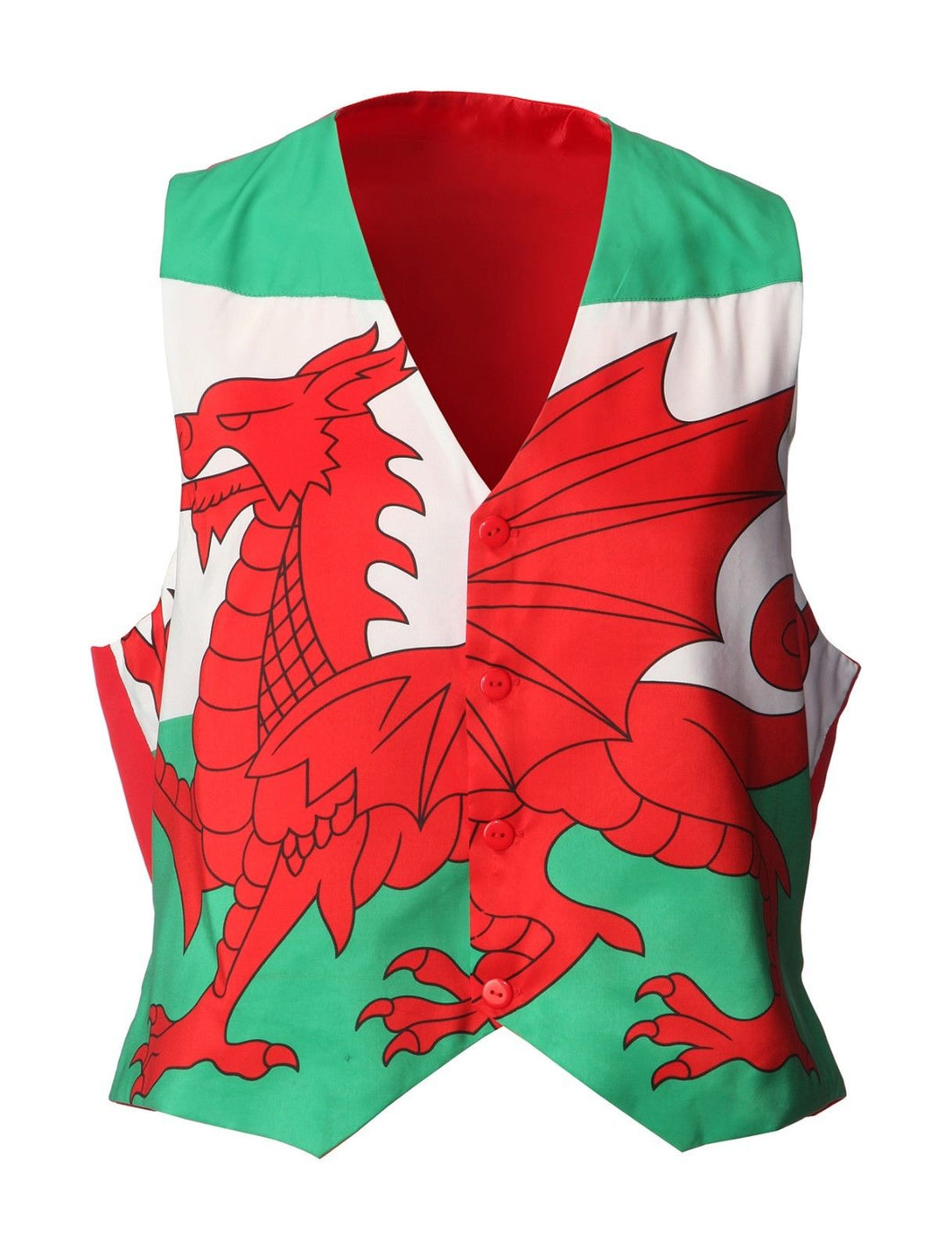 Wales Welsh Flag Patriotic Waistcoat