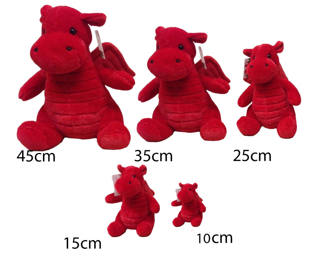 Plush Welsh Dragon Souvenir Toy- in Red