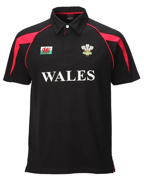 children's 'wales' short sleeve poly style 100% cotton rugby polo t shirt top children's 'wales' short sleeve poly style 100% cotton rugby polo t shirt top