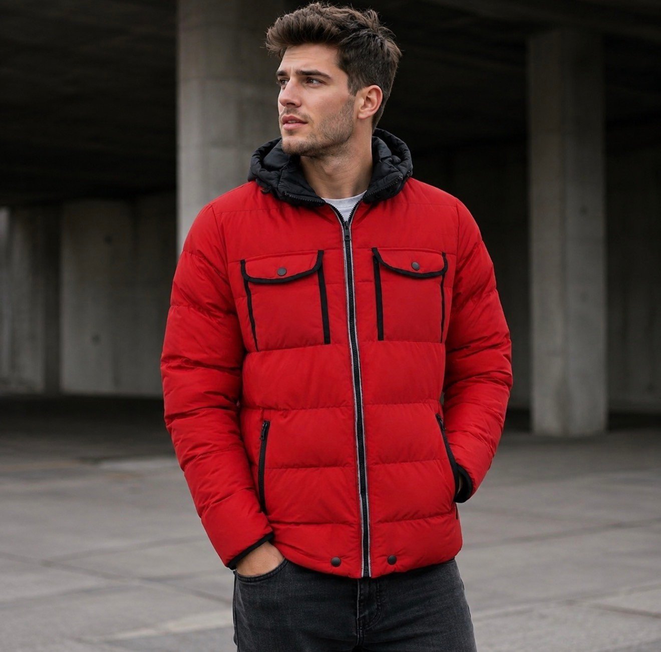 New Men's Padded Winter Rain Coat Hooded Parka Jacket By Bellfield - Image 2
