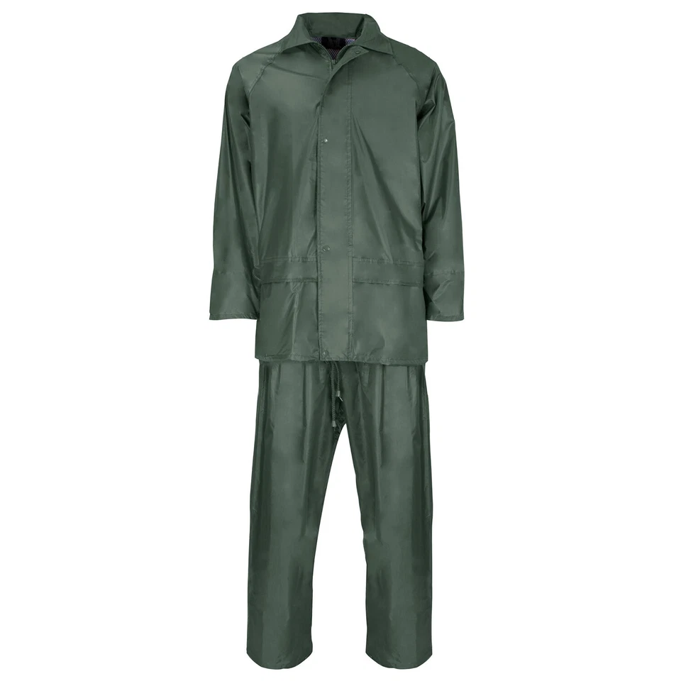 new adults 'supertouch' waterproof pvc hi viz rainsuit 2 piece trouser & coat new adults 'supertouch' waterproof pvc hi viz rainsuit 2 piece trouser & coat