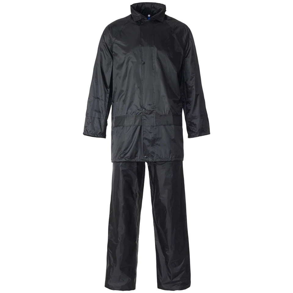 new adults 'supertouch' waterproof pvc hi viz rainsuit 2 piece trouser & coat new adults 'supertouch' waterproof pvc hi viz rainsuit 2 piece trouser & coat
