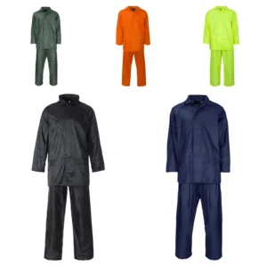 New Adults ‘Supertouch’ Waterproof PVC Hi-Viz Rainsuit 2 Piece Trouser & Coat