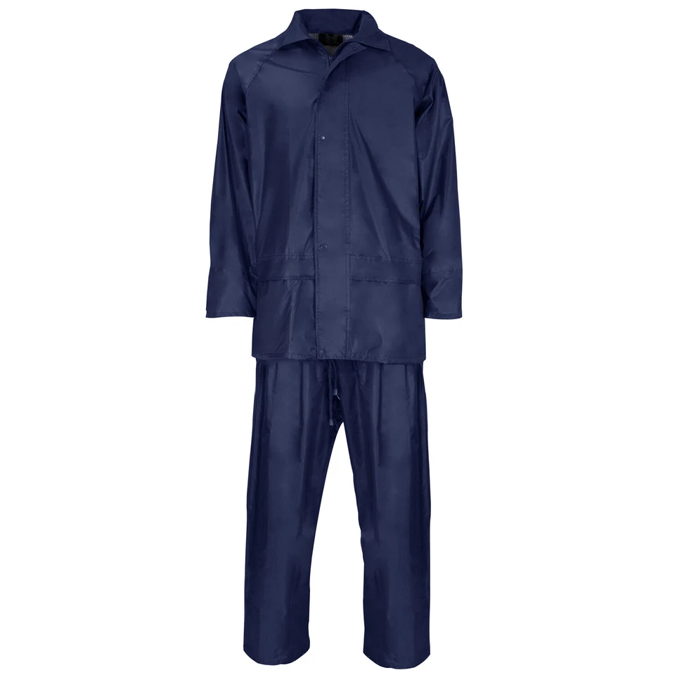 new adults 'supertouch' waterproof pvc hi viz rainsuit 2 piece trouser & coat new adults 'supertouch' waterproof pvc hi viz rainsuit 2 piece trouser & coat
