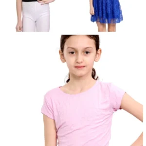 new girls short sleeve jersey casual t shirt crop plain basic top age 7 12 yrs