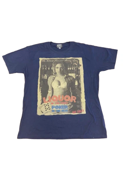 new ladies 'liquor...' slogan print navy t shirt size 10 by not guilty new ladies 'liquor...' slogan print navy t shirt size 10 by not guilty