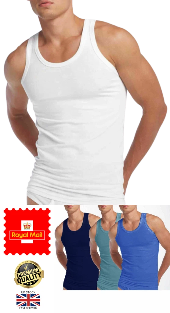 new men's 6 value pack plain tank top cotton jersey vests uk sizes s 5xl new men's 6 value pack plain tank top cotton jersey vests uk sizes s 5xl