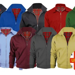 new men's harrington made in england retro bomber scooter mod lined jacket......