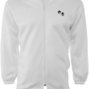 new men's lined fleece embroidered bowls club bowling white jacket