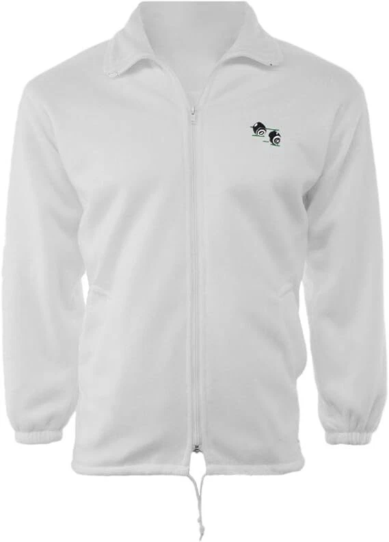 new men's lined fleece embroidered bowls club bowling white jacket new men's lined fleece embroidered bowls club bowling white jacket