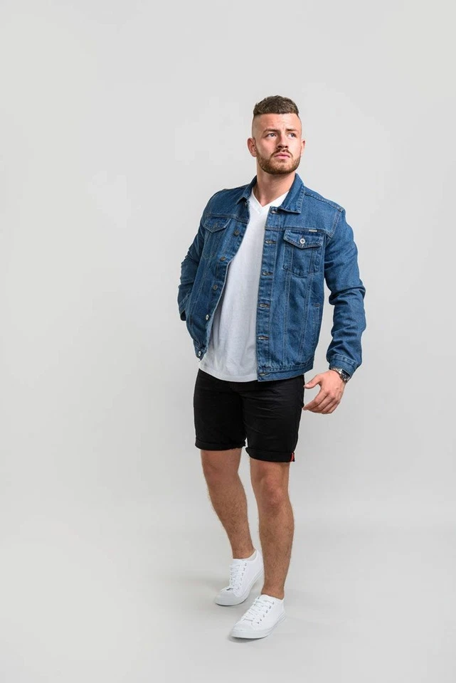 new men's regular, king size denim jean jacket duke classic trucker size s 8xl.... new men's regular, king size denim jean jacket duke classic trucker size s 8xl....