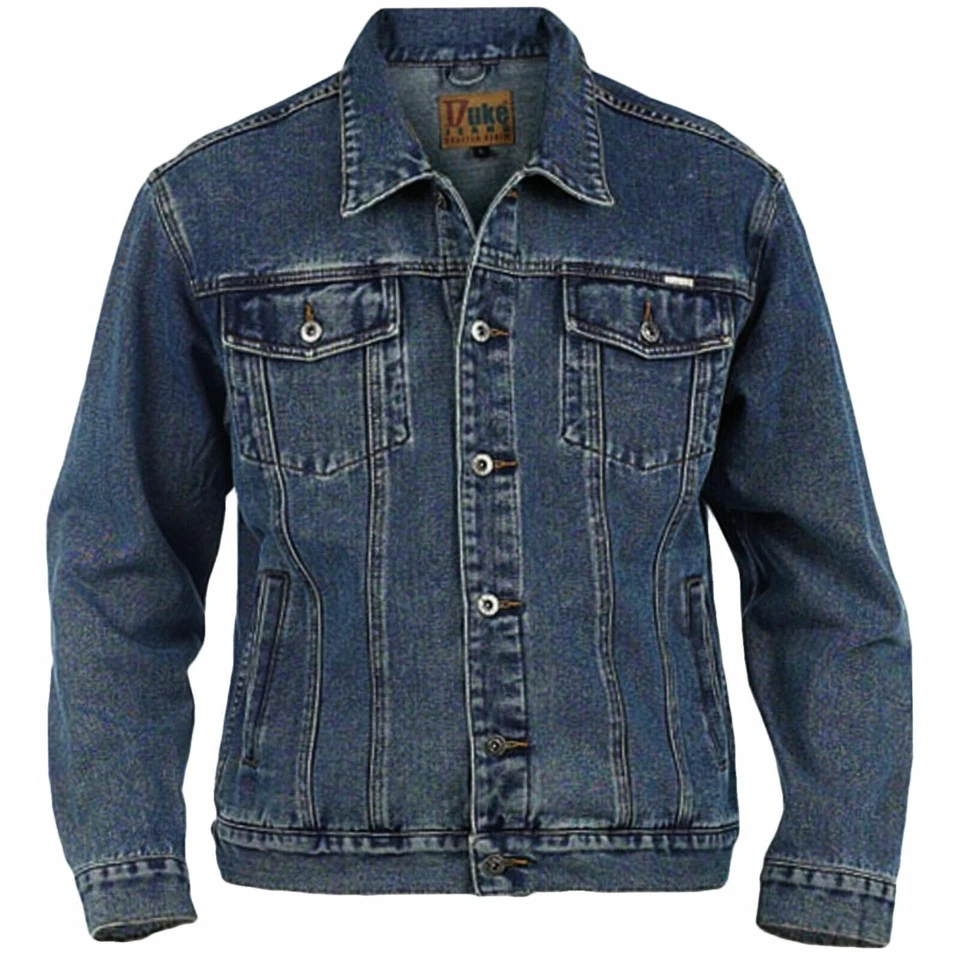 new men's regular, king size denim jean jacket duke classic trucker size s 8xl.... new men's regular, king size denim jean jacket duke classic trucker size s 8xl....