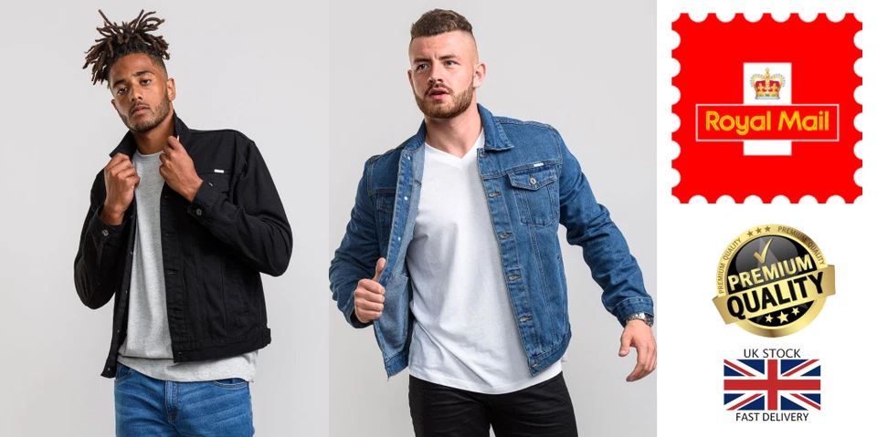 new men's regular, king size denim jean jacket duke classic trucker size s 8xl.... new men's regular, king size denim jean jacket duke classic trucker size s 8xl....