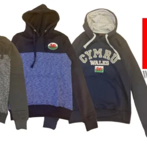 new men's wales cymru am byth harri or gareth varsity marl welsh flag hoodie top