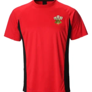 new men's wales cymru rugby ich dein welsh feathers cooldry poly t shirt top