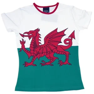 new women's welsh wales cymru flag football rugby sports skinni fit t shirt mt5