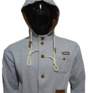 Men's Button Up men's hoodie jacket - Image 3
