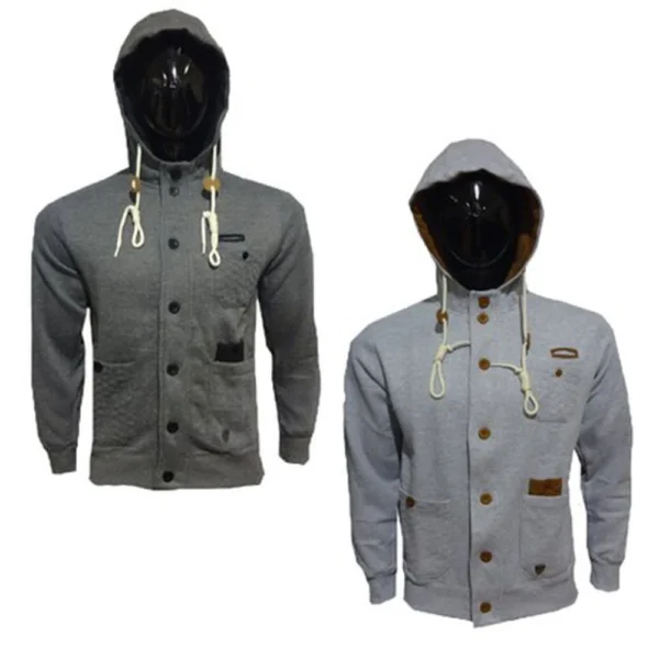 Men's button upmen's hoodie jacket