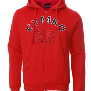 Men’s Wales Rugby Hoodie Jacket - Image 2
