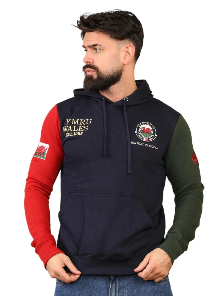 men's wales cymru welsh flag dragon st david's day 2 tone pullover hoodies men's wales cymru welsh flag dragon st david's day 2 tone pullover hoodies