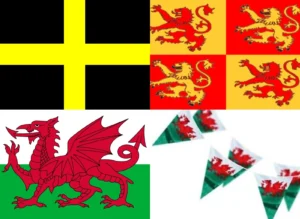 New Wales Cymru St David’s Owain Glyndwr Welsh Bunting Flag Patriotic Flags