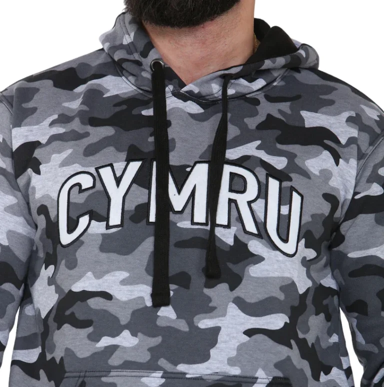 Men's Wales Cymru Welsh Dragon Camo Hoodie – St David's Day - Image 4