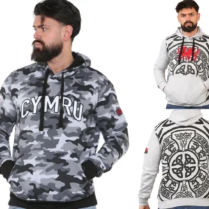 Men’s Wales Cymru Welsh Dragon Camo Hoodie – St David’s Day