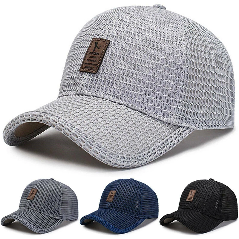 Mens Women Mesh Breathable Baseball Sports Cap Sun Protection Trucker Sun Hat - Image 2