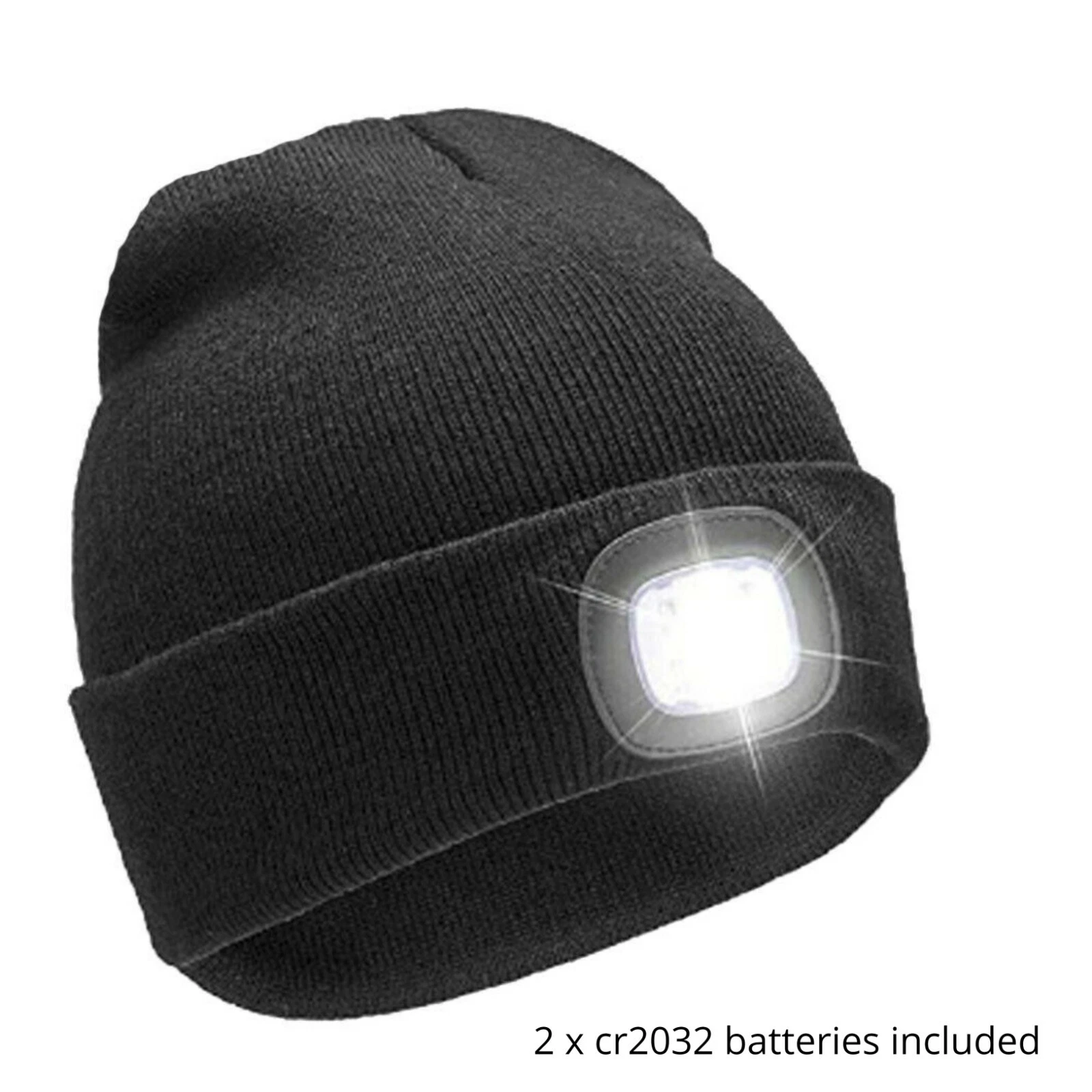 New Adults LED Battery or Rechargeable USB Head Torch Light Beanie Knitted Hat - Image 7