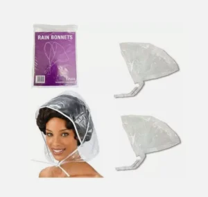 New Ladies 6 Pack Waterproof Clear Plastic Hat Hood Bonnet Emergency Rain Cap