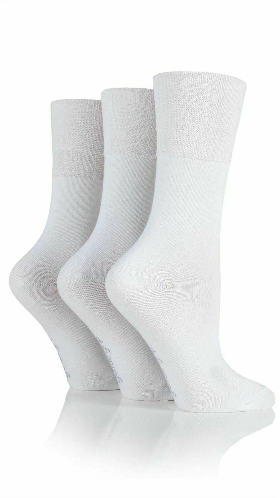New Ladies 6 Pairs Gentle Grip Non Elastic Diabetic Soft Cotton Rich Plain Socks - Image 5