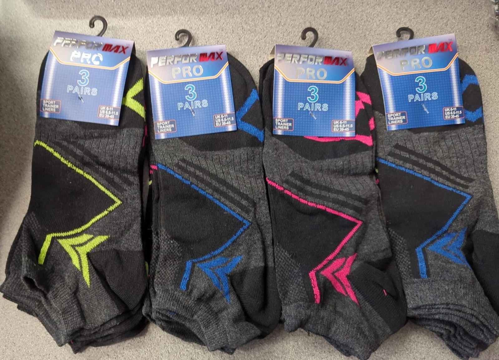 New Men's 12 Assorted Pairs Bulk Buy Cotton Blend Sport Trainer Socks Size 6-11 - Image 2