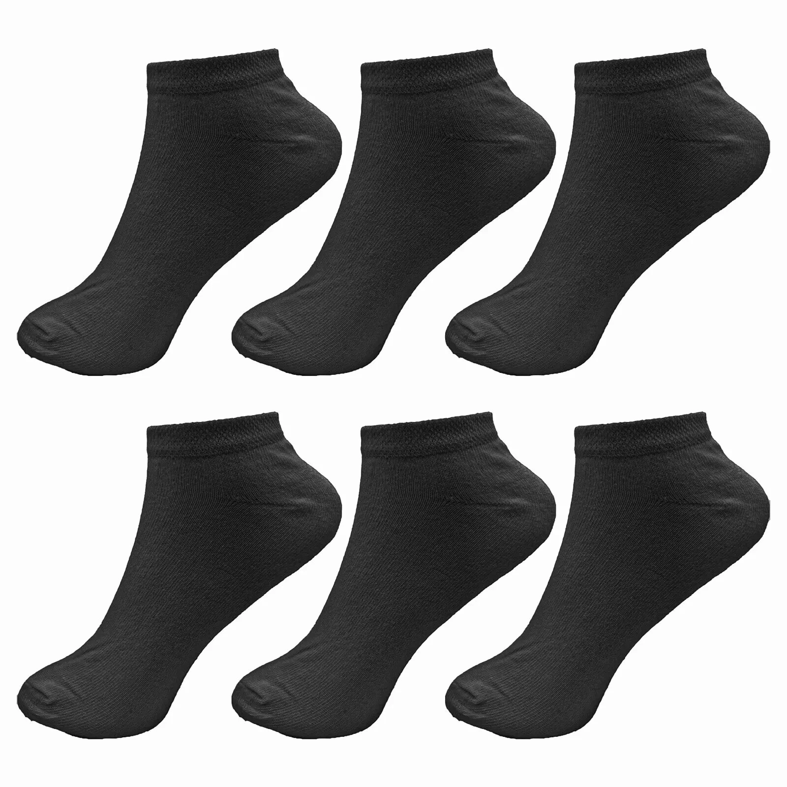 New Men's 12 Pairs White or Black Gym Sports Cotton Blend Ankle Trainer Socks - Image 4