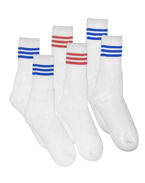 New Men's 5 Pair Pack 3 Stripe Detail Sports Cotton Rich Socks UK Size 6-11 - Image 3