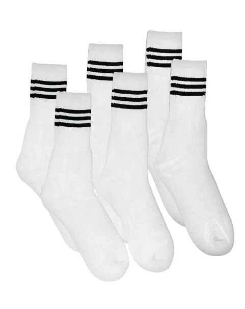 New Men's 5 Pair Pack 3 Stripe Detail Sports Cotton Rich Socks UK Size 6-11 - Image 6