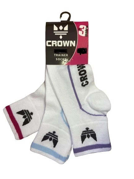 New Men's 6 Pairs 'Crown' Cotton Rich Quarter Trainer Sports Socks UK Size 6-11 - Image 2