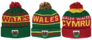 New Men’s Ladies Welsh Wales Cymru Dragon Fashion Bobble Knitted Hat