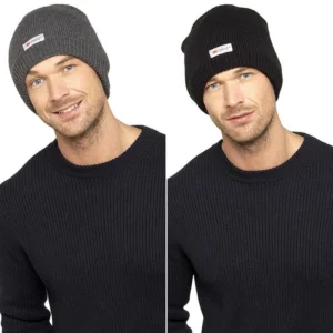 New Men's Thinsulate Thermal Lined Knitted Beanie Hat *Windproof & Waterproof*